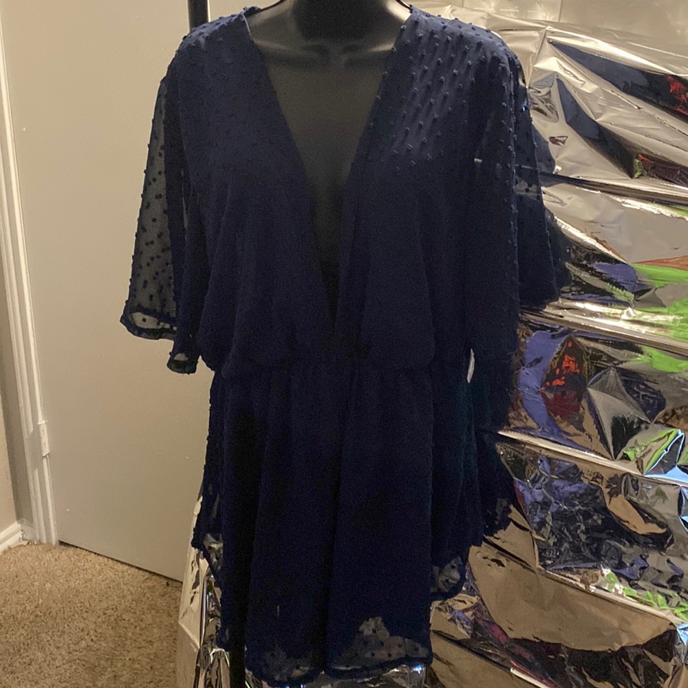 Navy blue romper